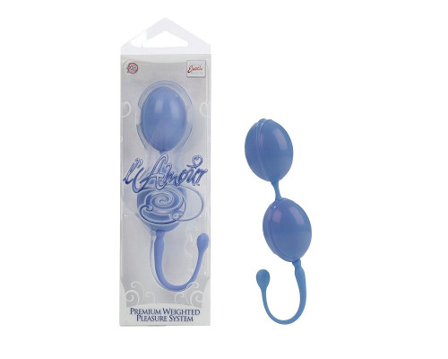 Голубые вагинальные шарики LAmour Premium Weighted Pleasure System
