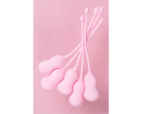 Набор из 5 розовых вагинальных шариков Tulips