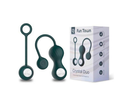 Изумрудные вагинальные шарики Magic Motion Crystal Duo Smart Kegel Vibrator with Weight Set
