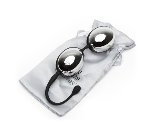 Серебристо-черные вагинальные шарики Inner Goddess Silver Jiggle Balls