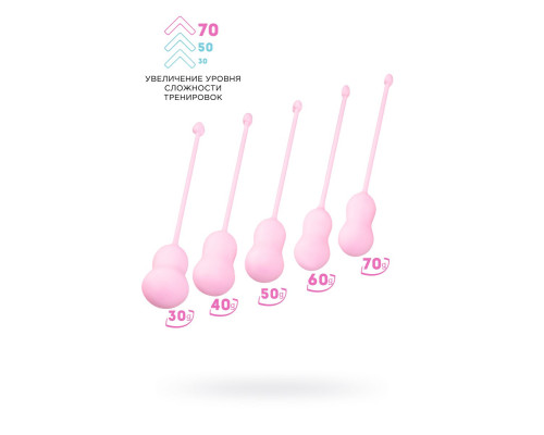 Набор из 5 розовых вагинальных шариков Tulips