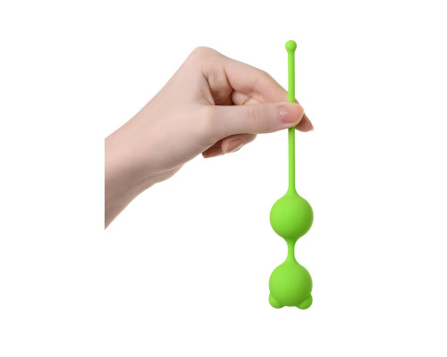 Зеленые вагинальные шарики A-Toys с ушками