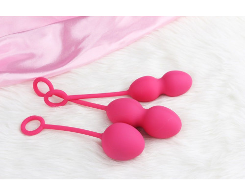Набор розовых вагинальных шариков Nova Ball со смещенным центром тяжести