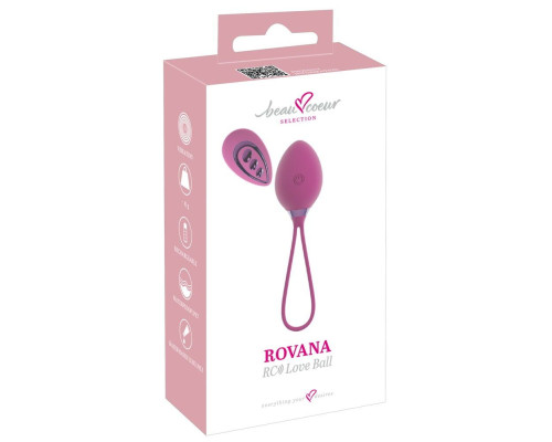 Фиолетовый вагинальный шарик ROVANA RC Love Ball