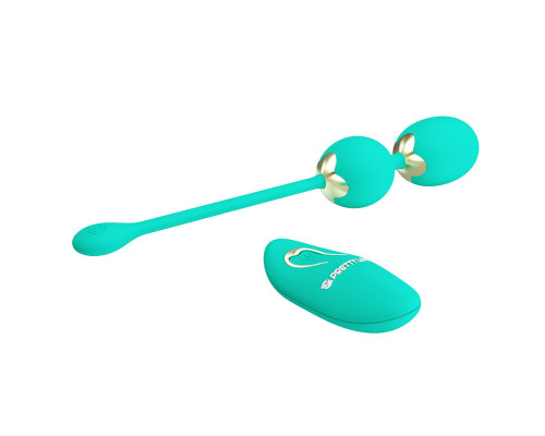 Зеленые вагинальные шарики Willie с вибрацией и пультом ДУ