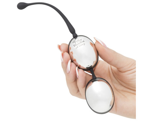 Серебристо-черные вагинальные шарики Inner Goddess Silver Jiggle Balls