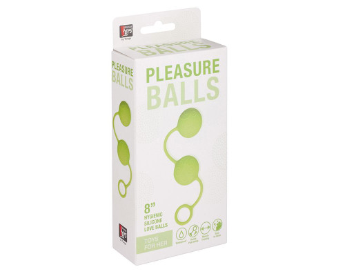 Зелёные вагинальные шарики с завитушками на поверхности