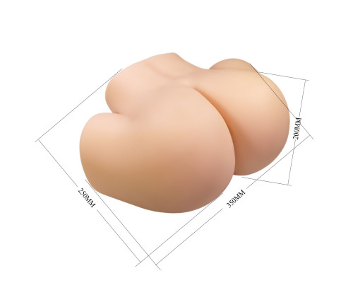 Телесный мастурбатор Vivian с 2 любовными тоннелями