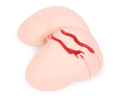 Телесный вибромастурбатор-полуторс Hanna Onahole 002 Real Hips