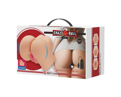 Телесный мастурбатор-полуторс Hailey с вибрацией