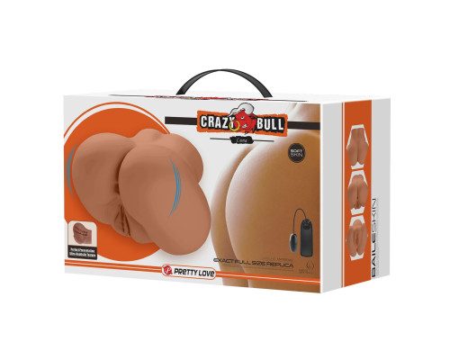 Карамельный мастурбатор-полуторс Luna с вибрацией