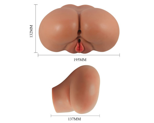 Карамельный мастурбатор-полуторс Luna с вибрацией