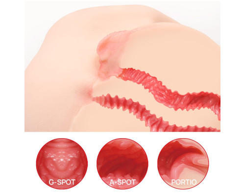 Мастурбатор-полуторс с двойным слоем материала Vanilla Onahole Real Vagina