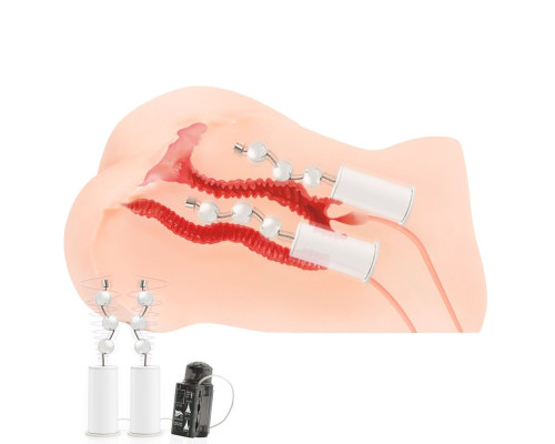 Мастурбатор-полуторс Hanna Onahole 001 с двойным слоем материала и вибрацией