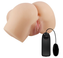 Телесный мастурбатор-полуторс Hailey с вибрацией