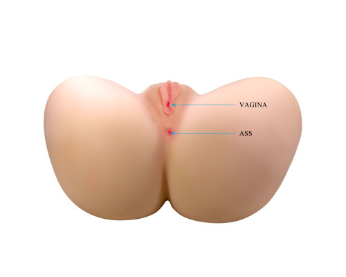 Телесный мастурбатор Vivian с 2 любовными тоннелями