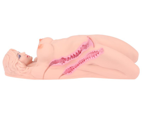 Телесный мастурбатор Veronia с двойным слоем материала