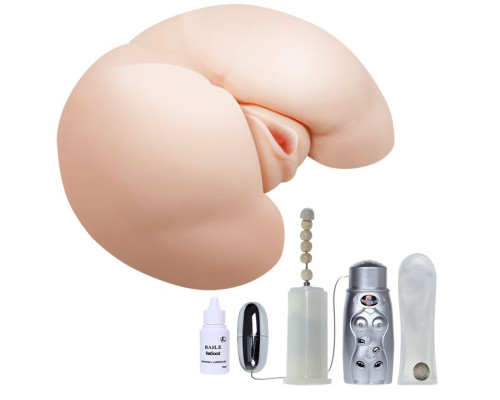 Вибрирующий мастурбатор-попка с ротацией и пультом управления