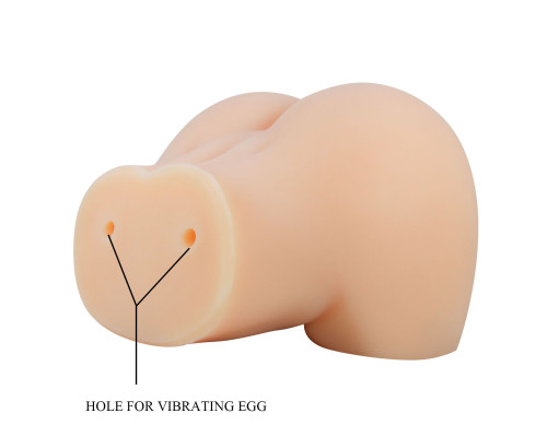 Телесный мастурбаторполуторс Mila с вибрацией