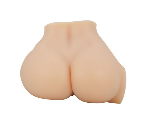 Телесный мастурбатор-полуторс Emilia с вибрацией