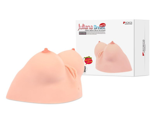 Полуторс Juliana Breast в виде груди с вибровагиной