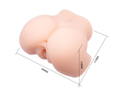 Телесный мастурбатор с 2 тоннелями Dual Vagina and Ass Veronica