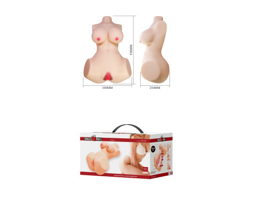 Мастурбатор-торс Aveline с 2 любовными тоннелями