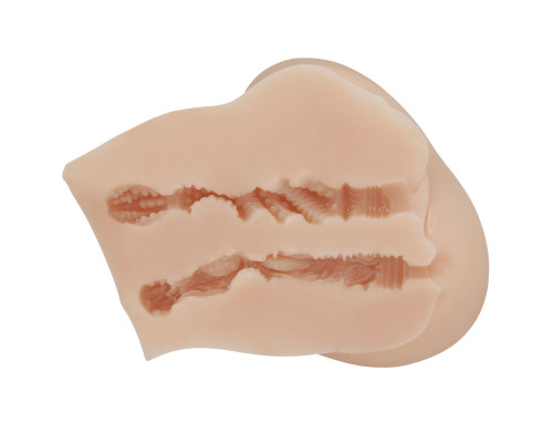 Телесный мастурбатор-полуторс Luna с вибрацией