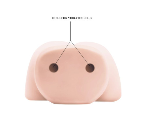 Телесный мастурбатор-вагина Flower Baby с вибрацией