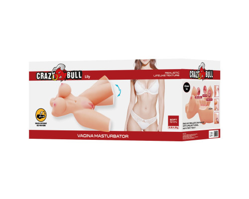 Телесный мастурбатор-торс Lily