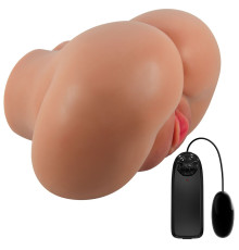 Карамельный мастурбатор-полуторс Luna с вибрацией