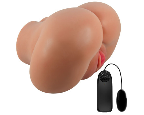 Карамельный мастурбатор-полуторс Luna с вибрацией