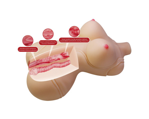 Телесный мастурбатор-торс Diana