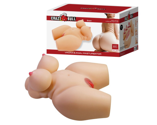 Телесный мастурбатор-торс Grace