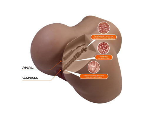 Мастурбатор Briony с 2 любовными каналами