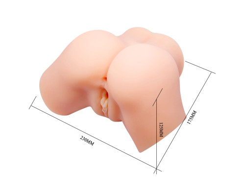 Телесный мастурбатор-полуторс с вибрацией Samantha