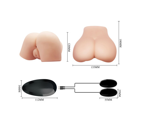 Вагина и попка с вибрацией CRAZY BULL