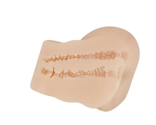 Телесный мастурбатор-полуторс Hailey с вибрацией