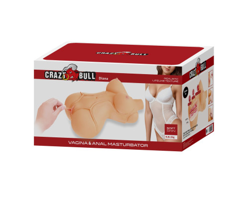 Телесный мастурбатор-торс Diana