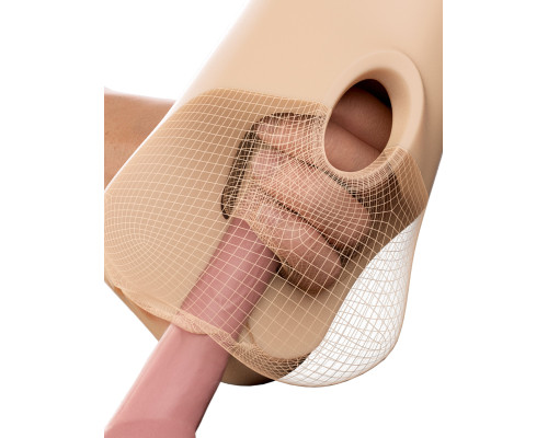 Телесный мастурбатор с вибрацией Double Pounder Vibrating Squeeze Stroker