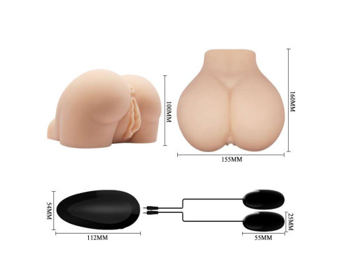 Вагина и анус с вибрацией в позиции догги-стайл