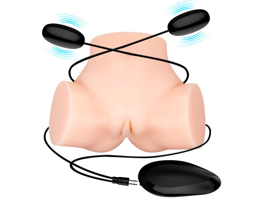 Телесный мастурбатор-полуторс с вибрацией Samantha