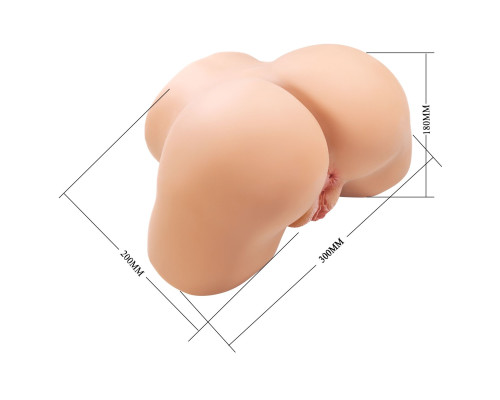 Телесный мастурбатор Olivia с 2 любовными отверстиями