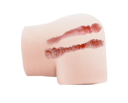 Телесный мастурбатор-вагина Flower Baby с вибрацией