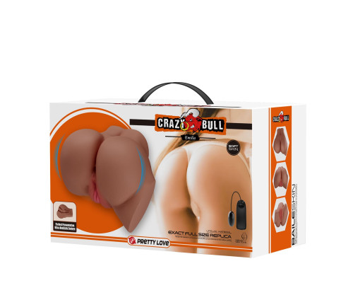 Карамельный мастурбатор-полуторс Emilia с вибрацией