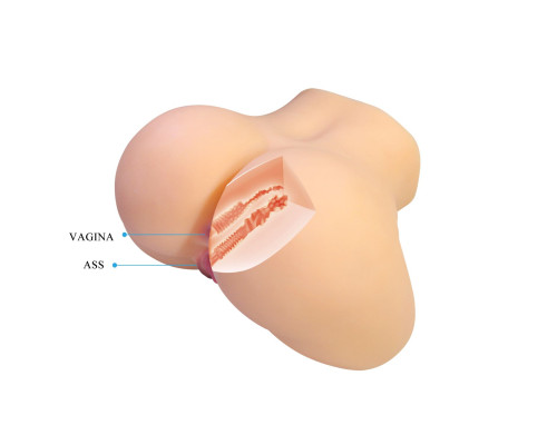 Телесный мастурбатор Liora с 2 любовными тоннелями