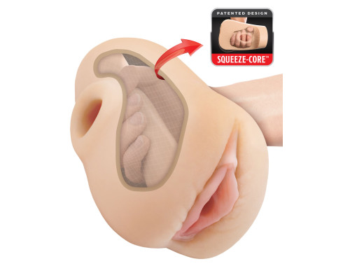 Телесный мастурбатор-вагина Pussy Pounder Squeeze Stroker