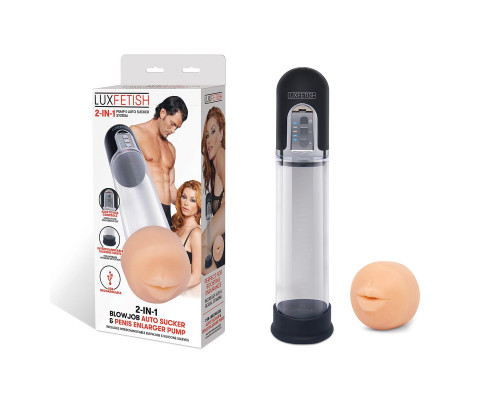 Автоматическая вакуумная помпа-мастурбатор Blowjob Auto Sucker Penis Enlarger Pump
