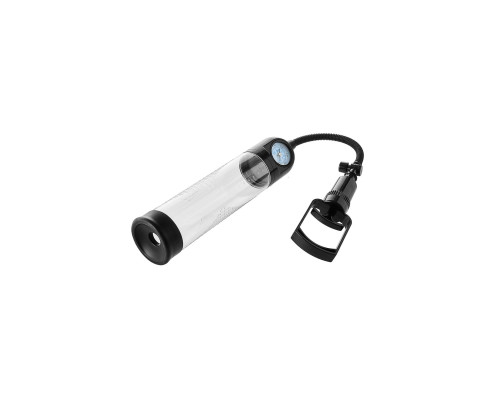 Прозрачная вакуумная помпа с манометром Deluxe Penis Pump