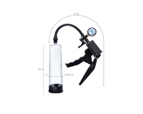 Прозрачная механическая помпа для пениса Viggo